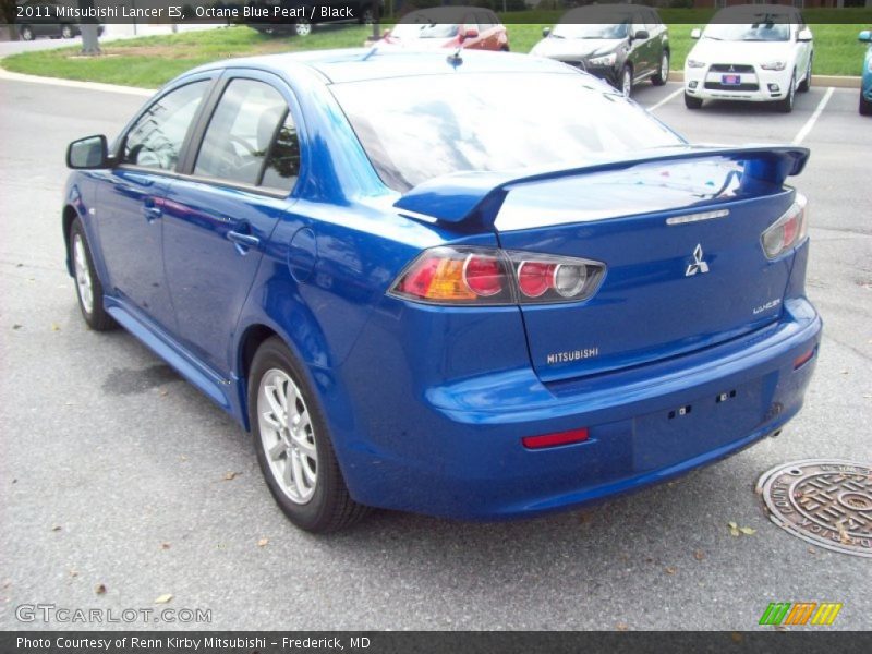 Octane Blue Pearl / Black 2011 Mitsubishi Lancer ES