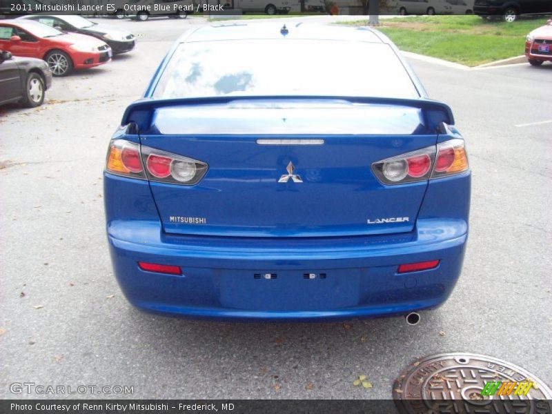 Octane Blue Pearl / Black 2011 Mitsubishi Lancer ES