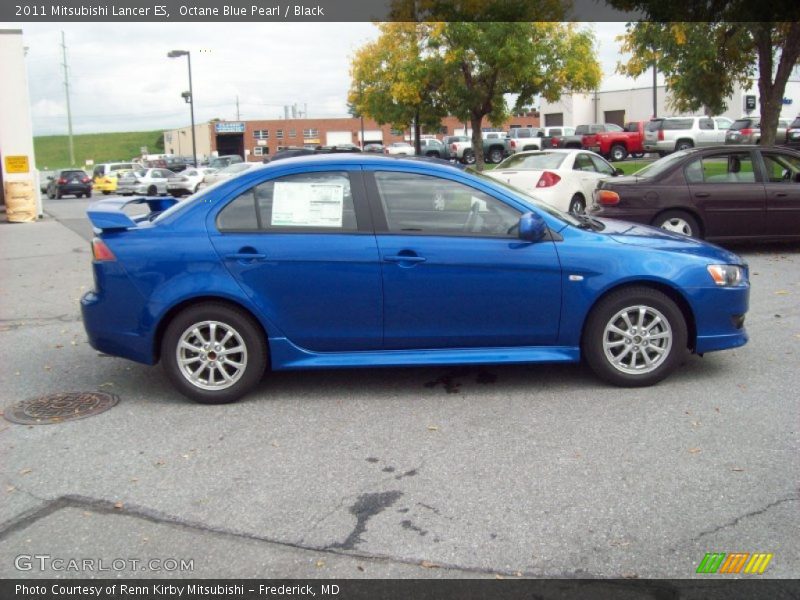 Octane Blue Pearl / Black 2011 Mitsubishi Lancer ES
