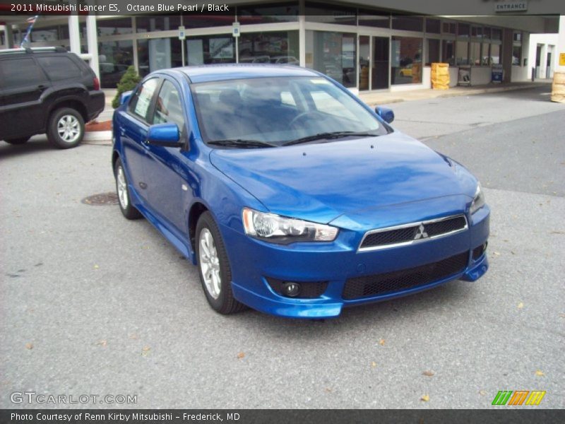 Octane Blue Pearl / Black 2011 Mitsubishi Lancer ES