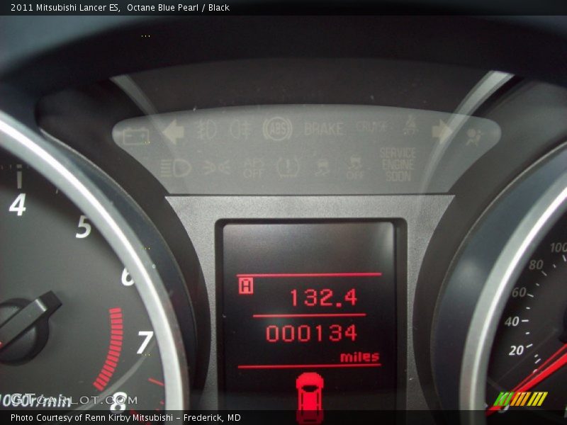 Octane Blue Pearl / Black 2011 Mitsubishi Lancer ES