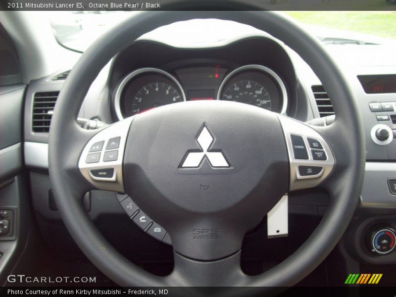 Octane Blue Pearl / Black 2011 Mitsubishi Lancer ES