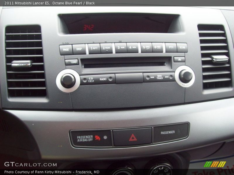 Octane Blue Pearl / Black 2011 Mitsubishi Lancer ES