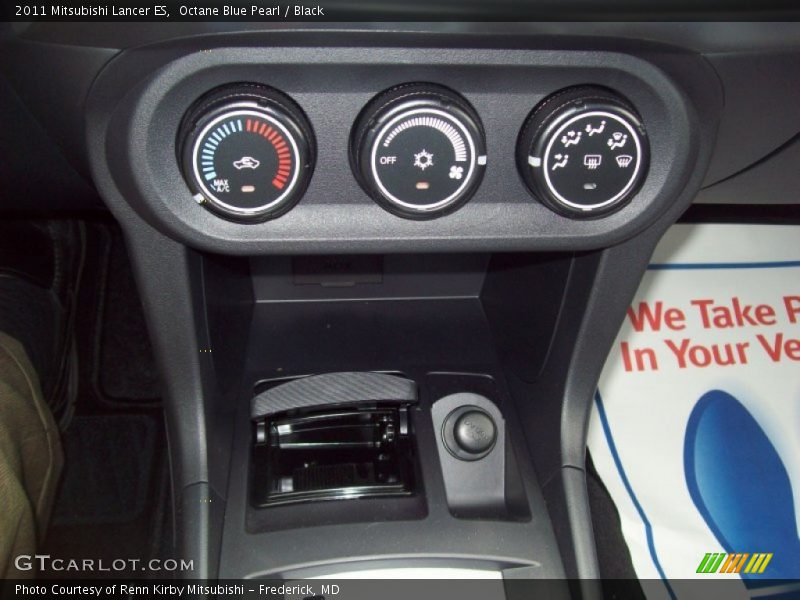 Octane Blue Pearl / Black 2011 Mitsubishi Lancer ES