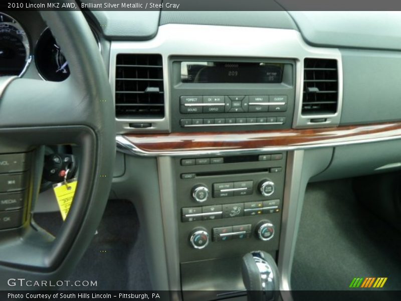 Brilliant Silver Metallic / Steel Gray 2010 Lincoln MKZ AWD