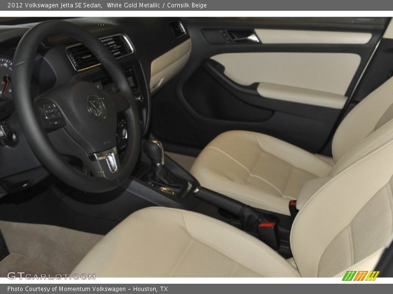 White Gold Metallic / Cornsilk Beige 2012 Volkswagen Jetta SE Sedan