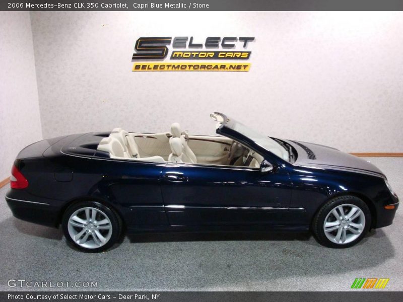 Capri Blue Metallic / Stone 2006 Mercedes-Benz CLK 350 Cabriolet