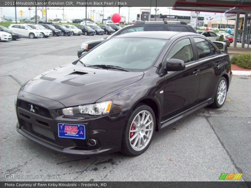 Phantom Black Pearl / Black 2011 Mitsubishi Lancer Evolution GSR