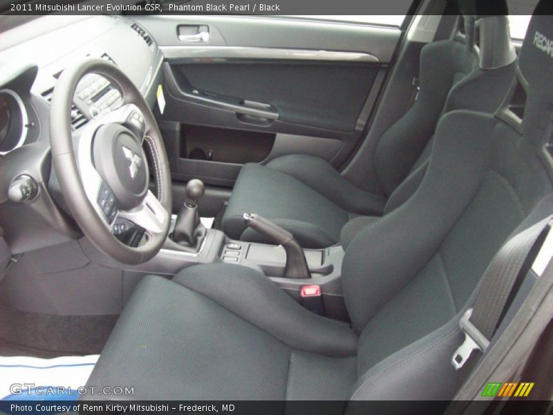  2011 Lancer Evolution GSR Black Interior