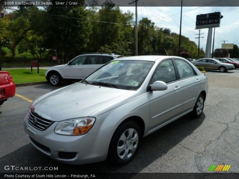 Silver / Gray 2008 Kia Spectra EX Sedan