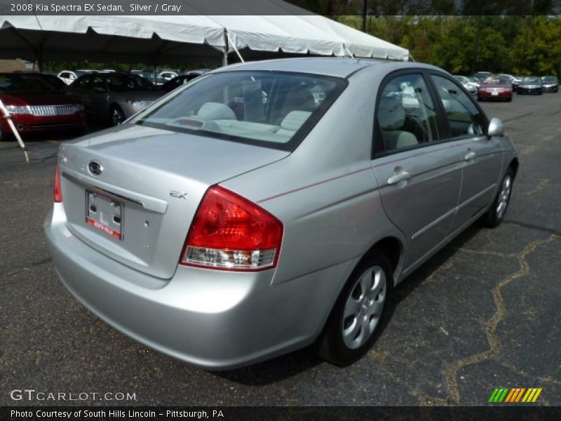 Silver / Gray 2008 Kia Spectra EX Sedan