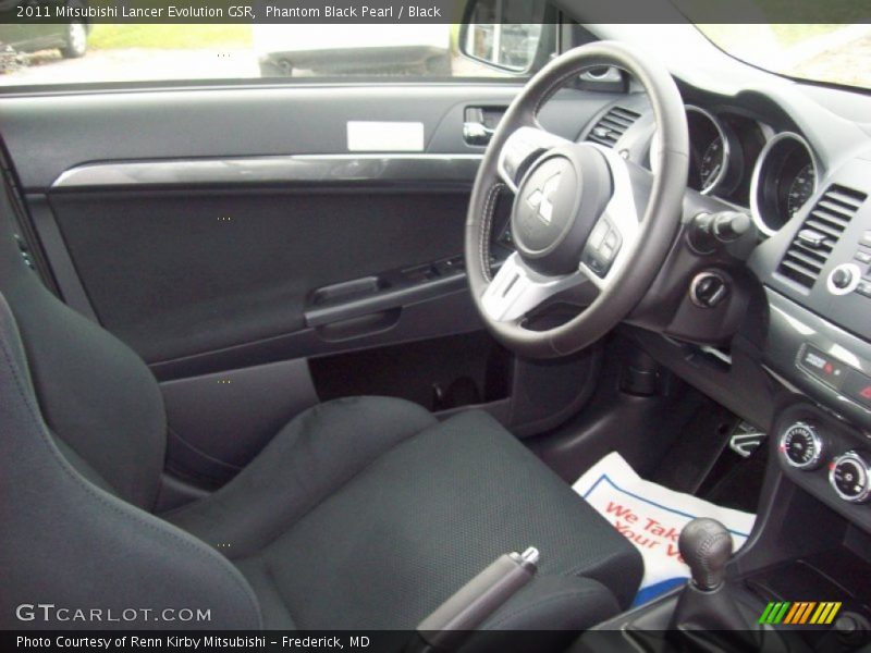  2011 Lancer Evolution GSR Black Interior