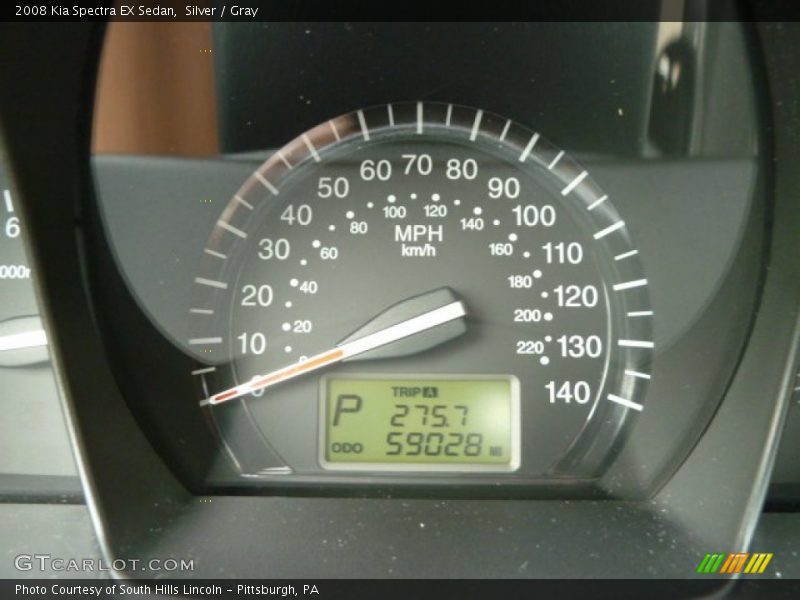 Silver / Gray 2008 Kia Spectra EX Sedan