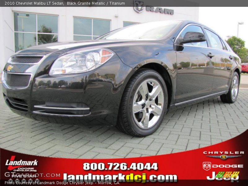 Black Granite Metallic / Titanium 2010 Chevrolet Malibu LT Sedan