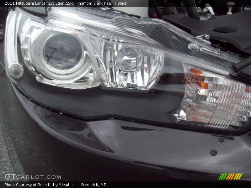 Phantom Black Pearl / Black 2011 Mitsubishi Lancer Evolution GSR