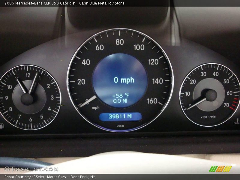 Capri Blue Metallic / Stone 2006 Mercedes-Benz CLK 350 Cabriolet