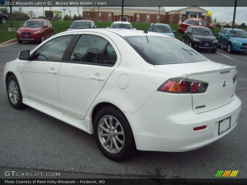 Wicked White Metallic / Black 2011 Mitsubishi Lancer ES