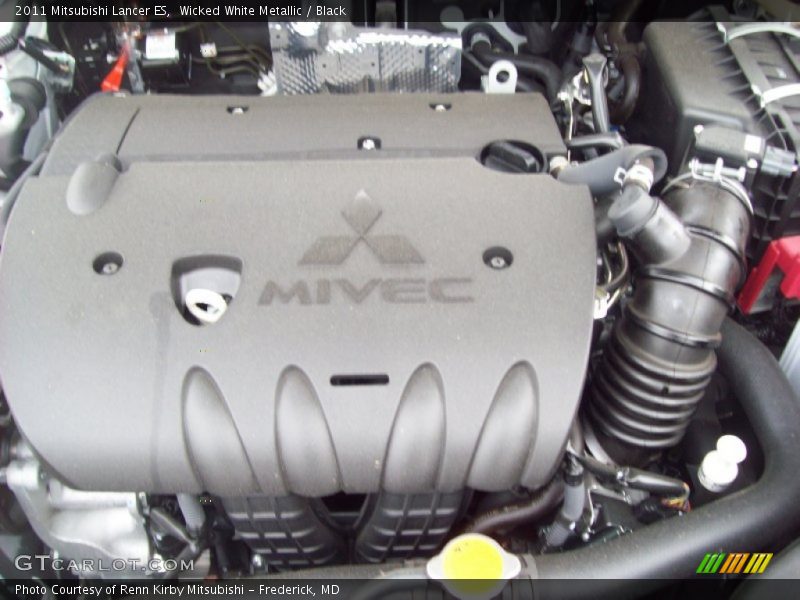 Wicked White Metallic / Black 2011 Mitsubishi Lancer ES