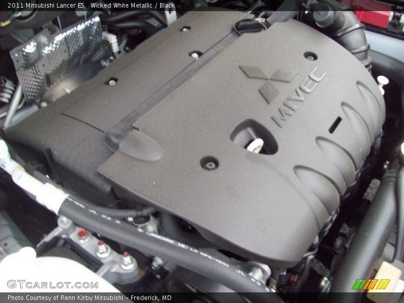 Wicked White Metallic / Black 2011 Mitsubishi Lancer ES