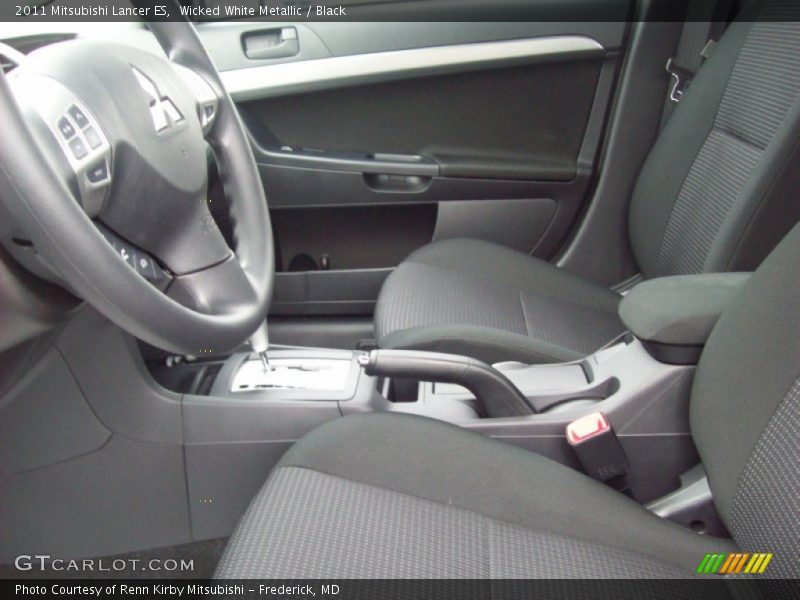 Wicked White Metallic / Black 2011 Mitsubishi Lancer ES
