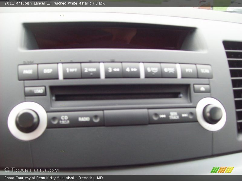 Wicked White Metallic / Black 2011 Mitsubishi Lancer ES
