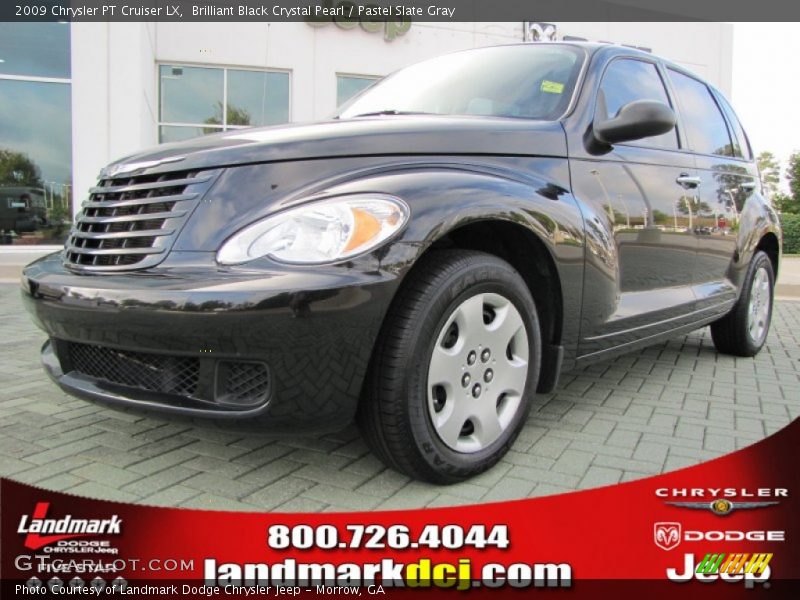 Brilliant Black Crystal Pearl / Pastel Slate Gray 2009 Chrysler PT Cruiser LX