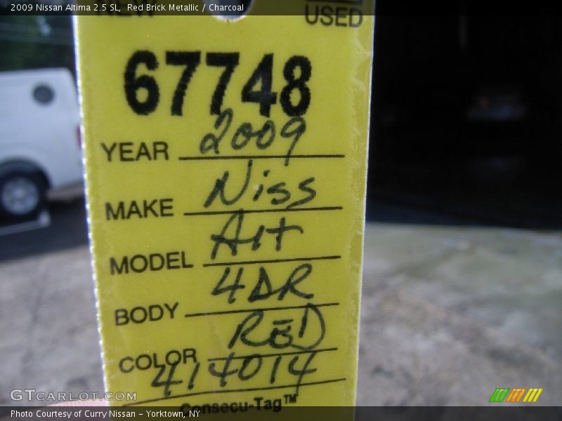 Red Brick Metallic / Charcoal 2009 Nissan Altima 2.5 SL