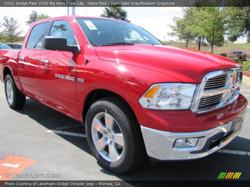 Flame Red / Dark Slate Gray/Medium Graystone 2012 Dodge Ram 1500 Big Horn Crew Cab