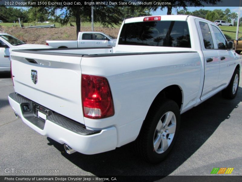 Bright White / Dark Slate Gray/Medium Graystone 2012 Dodge Ram 1500 Express Quad Cab