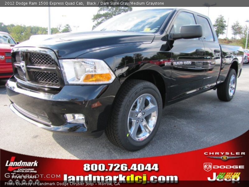 Black / Dark Slate Gray/Medium Graystone 2012 Dodge Ram 1500 Express Quad Cab