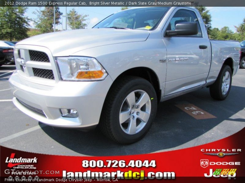 Bright Silver Metallic / Dark Slate Gray/Medium Graystone 2012 Dodge Ram 1500 Express Regular Cab