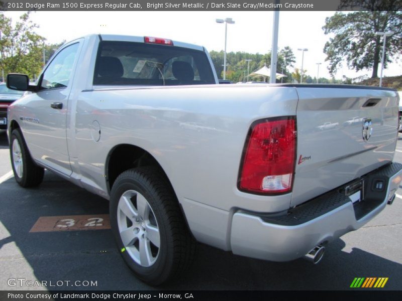 Bright Silver Metallic / Dark Slate Gray/Medium Graystone 2012 Dodge Ram 1500 Express Regular Cab