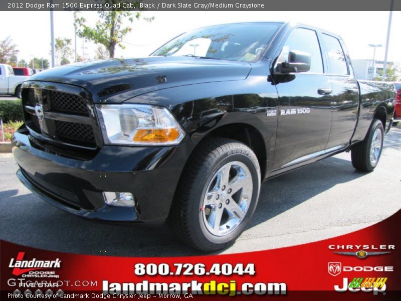 Black / Dark Slate Gray/Medium Graystone 2012 Dodge Ram 1500 Express Quad Cab