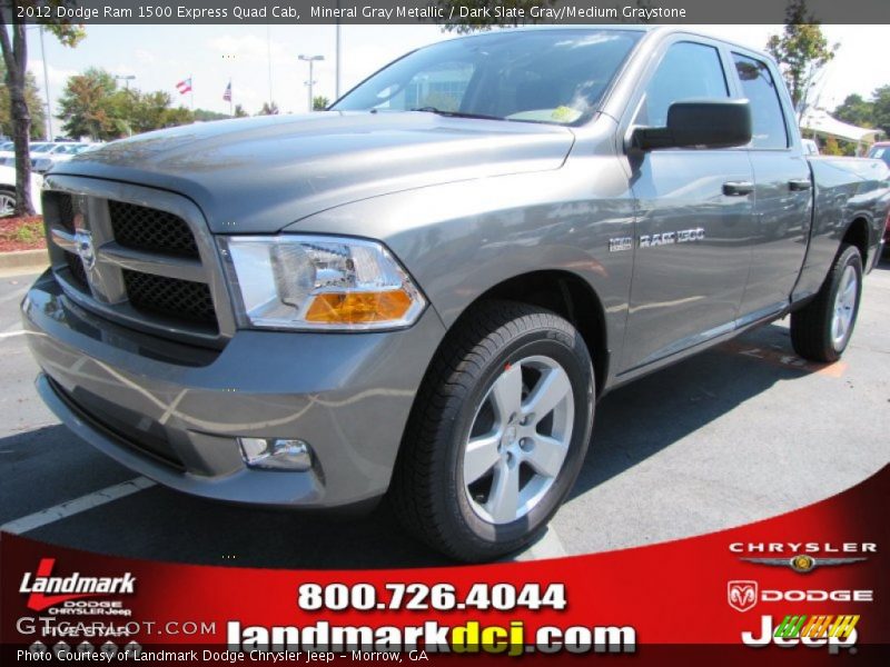 Mineral Gray Metallic / Dark Slate Gray/Medium Graystone 2012 Dodge Ram 1500 Express Quad Cab