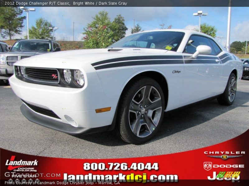 Bright White / Dark Slate Gray 2012 Dodge Challenger R/T Classic