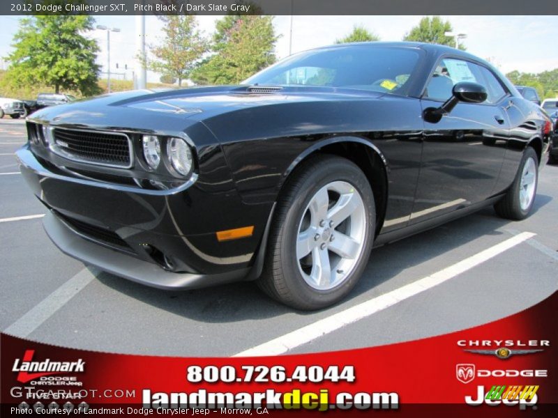 Pitch Black / Dark Slate Gray 2012 Dodge Challenger SXT