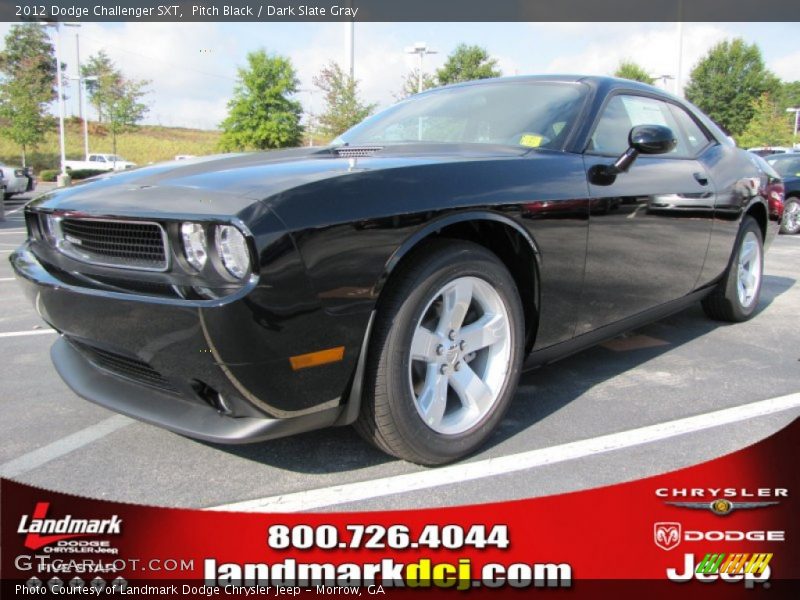 Pitch Black / Dark Slate Gray 2012 Dodge Challenger SXT