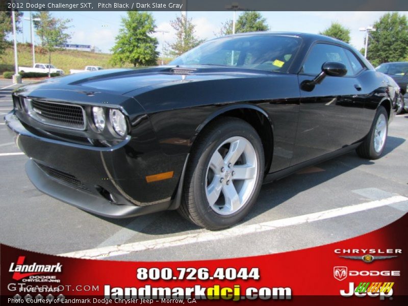 Pitch Black / Dark Slate Gray 2012 Dodge Challenger SXT
