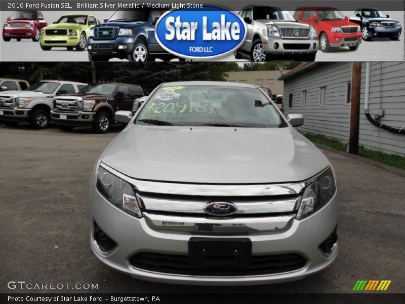 Brilliant Silver Metallic / Medium Light Stone 2010 Ford Fusion SEL