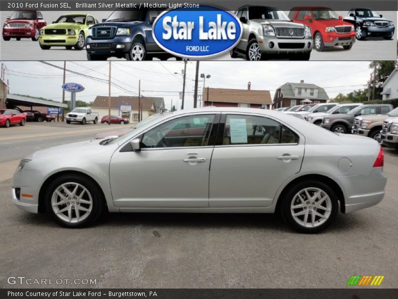 Brilliant Silver Metallic / Medium Light Stone 2010 Ford Fusion SEL