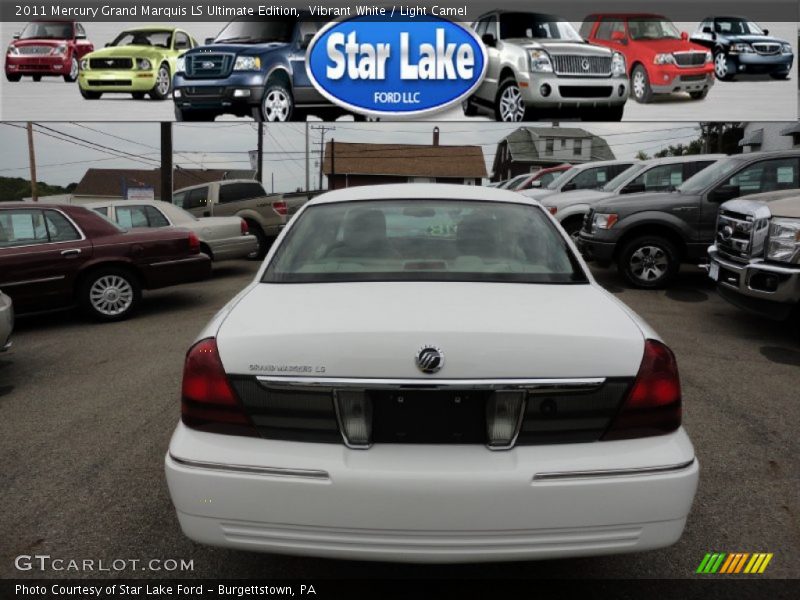 Vibrant White / Light Camel 2011 Mercury Grand Marquis LS Ultimate Edition