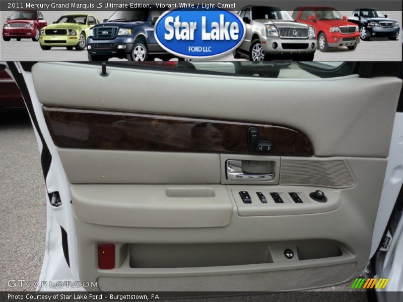 Vibrant White / Light Camel 2011 Mercury Grand Marquis LS Ultimate Edition