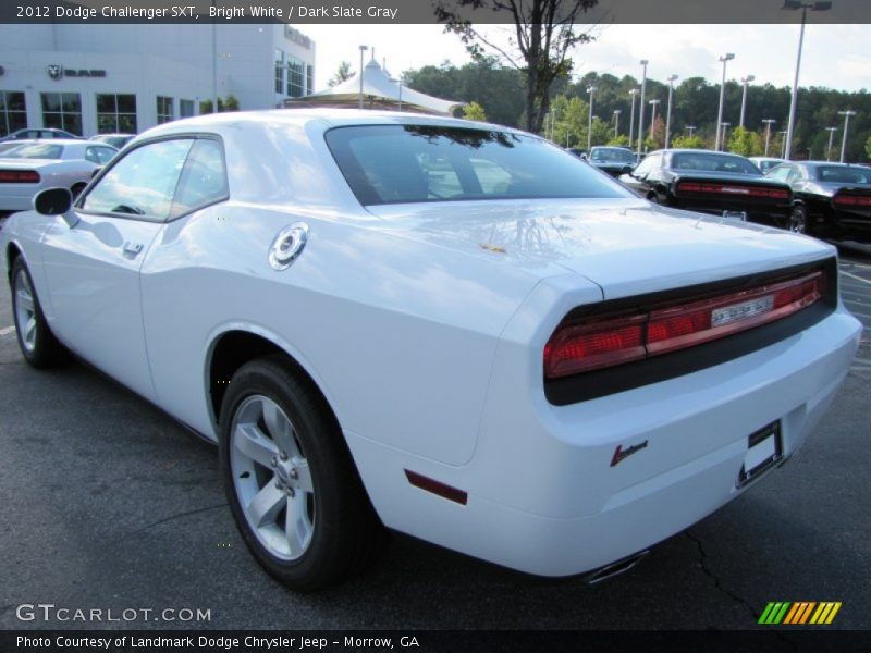Bright White / Dark Slate Gray 2012 Dodge Challenger SXT