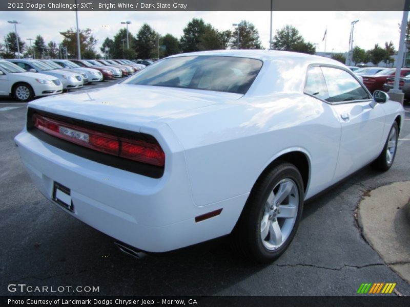 Bright White / Dark Slate Gray 2012 Dodge Challenger SXT