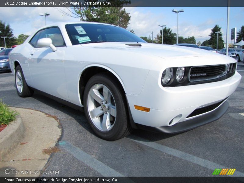 Bright White / Dark Slate Gray 2012 Dodge Challenger SXT