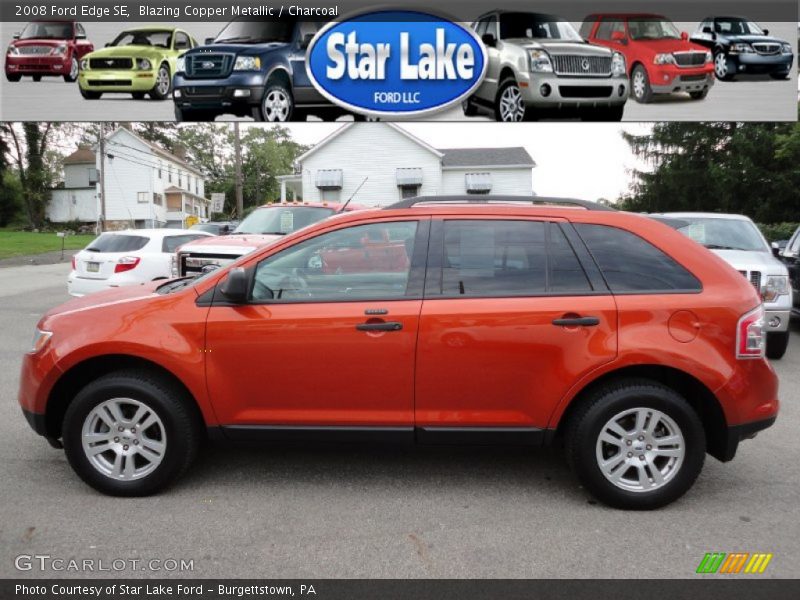 Blazing Copper Metallic / Charcoal 2008 Ford Edge SE