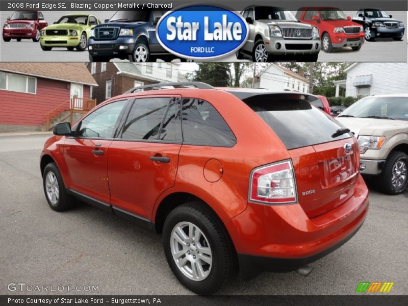 Blazing Copper Metallic / Charcoal 2008 Ford Edge SE