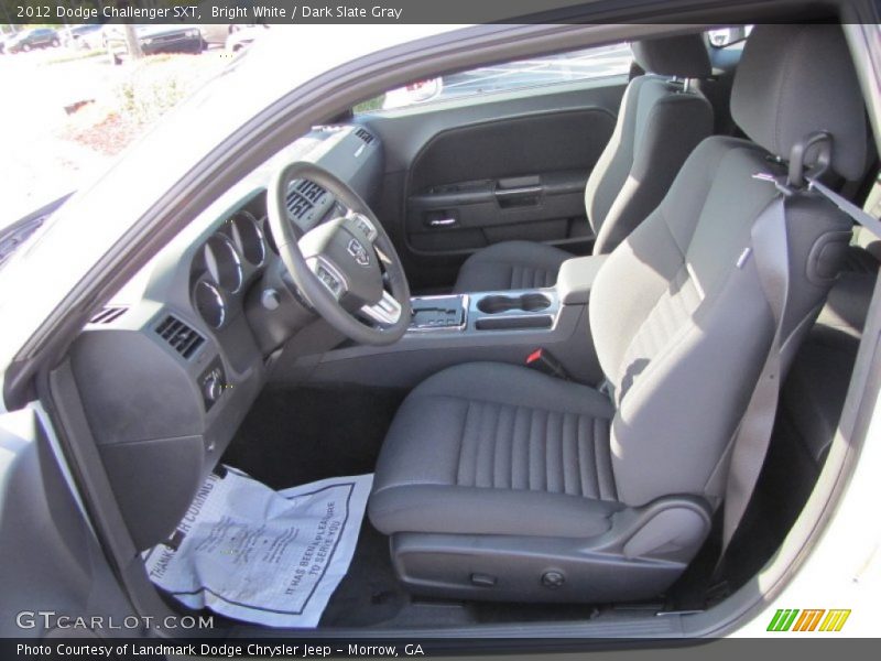 Bright White / Dark Slate Gray 2012 Dodge Challenger SXT