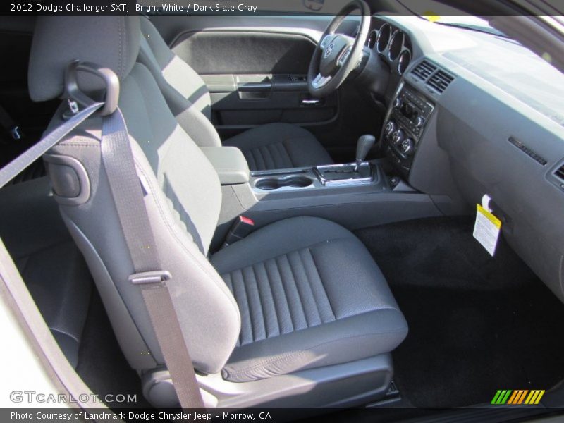 Bright White / Dark Slate Gray 2012 Dodge Challenger SXT