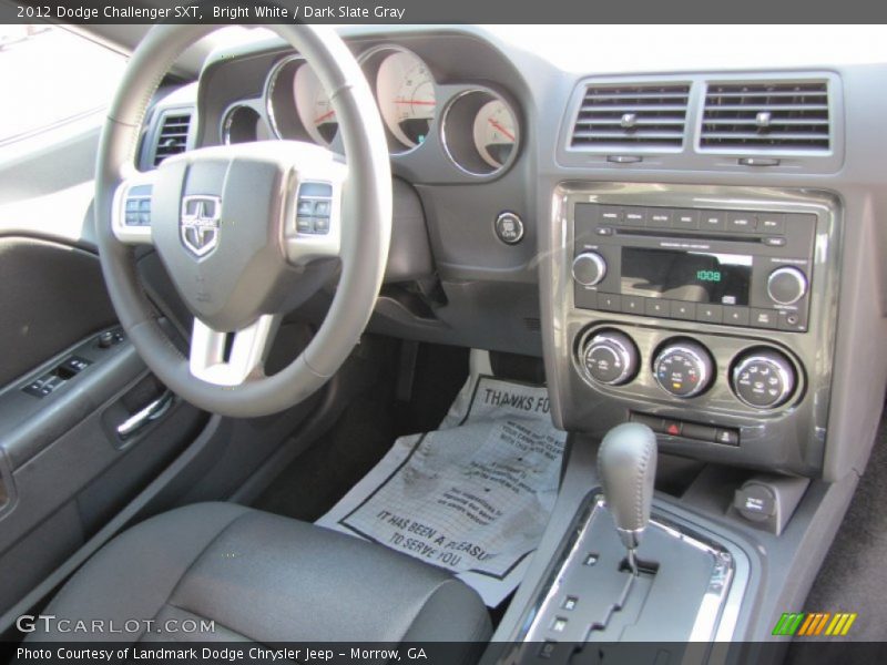 Bright White / Dark Slate Gray 2012 Dodge Challenger SXT